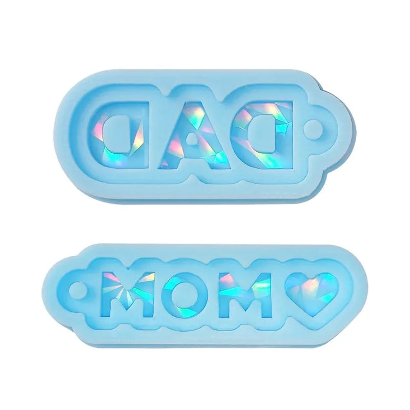 DIY MOM DAD Keychain Silicone Mold