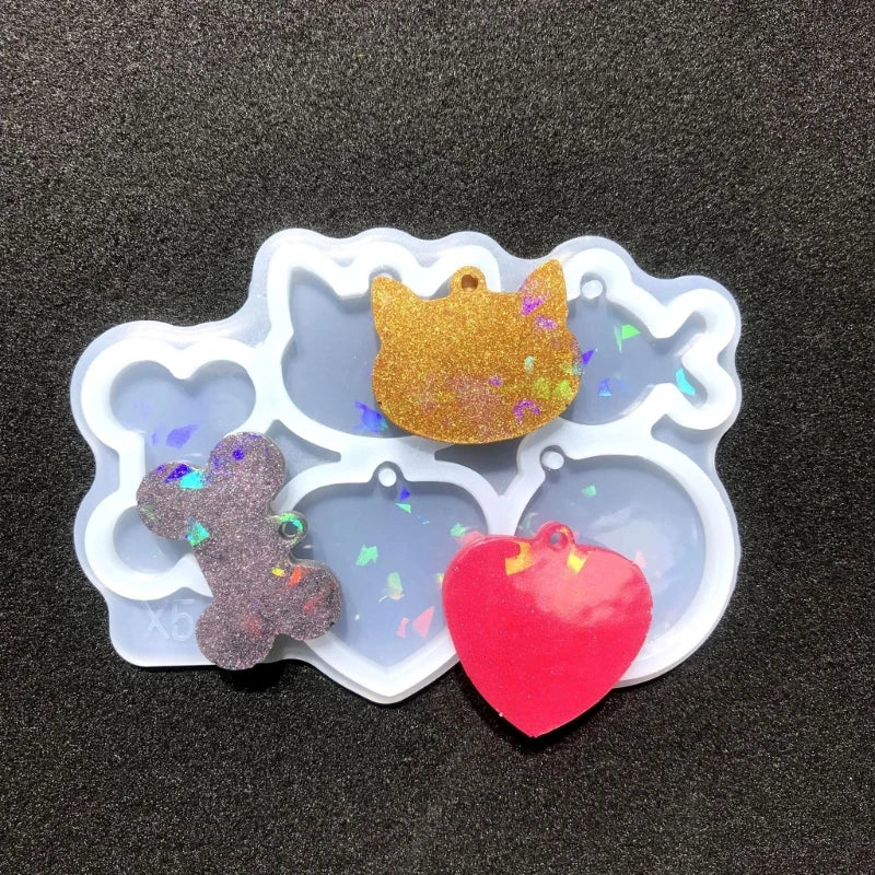 DIY Holographic Pets Charm Silicone Molds