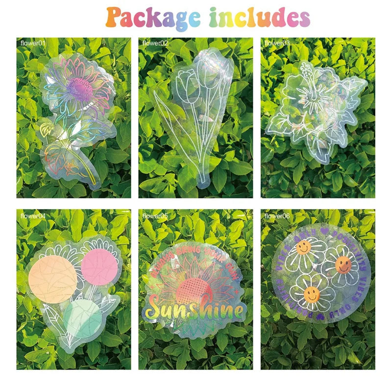 6Pcs Sun Catcher Sticker Sets