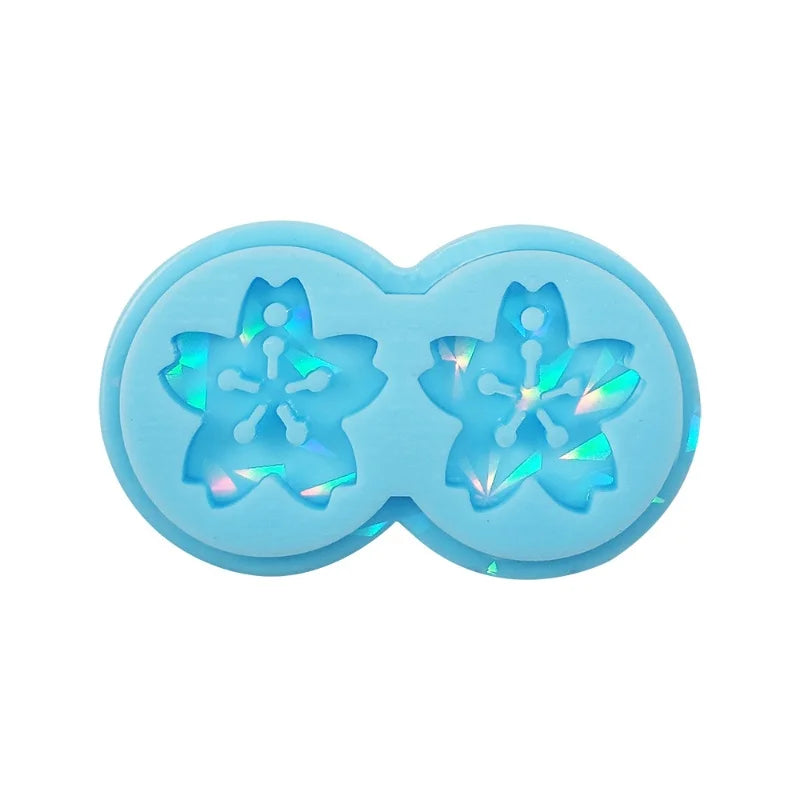 DIY Five Petal Flower Holographic Earrings Silicone Mold