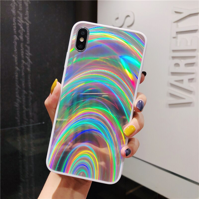 Holo Vibes Rainbow iPhone Case