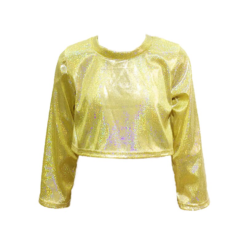 Holographic Shiny Metallic Tops