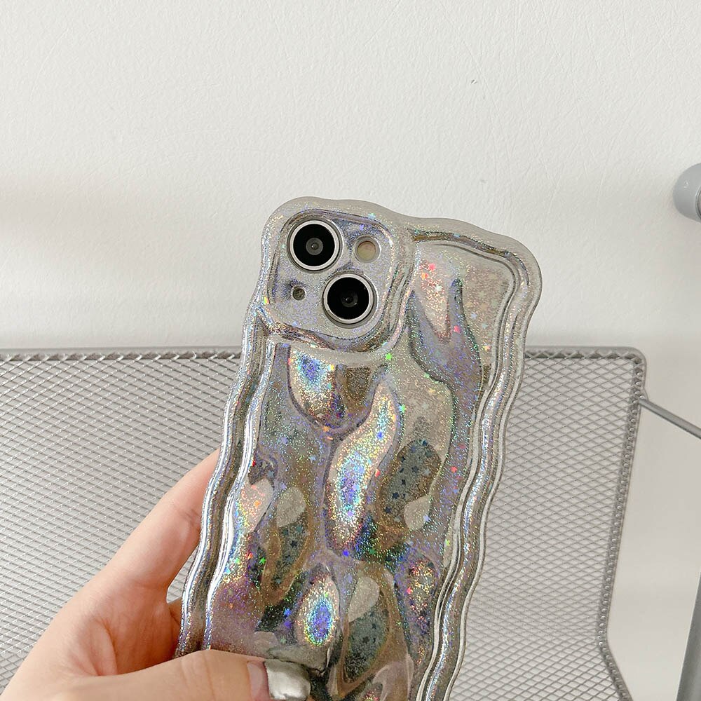 Holo Star Glitter Silver iPhone Case