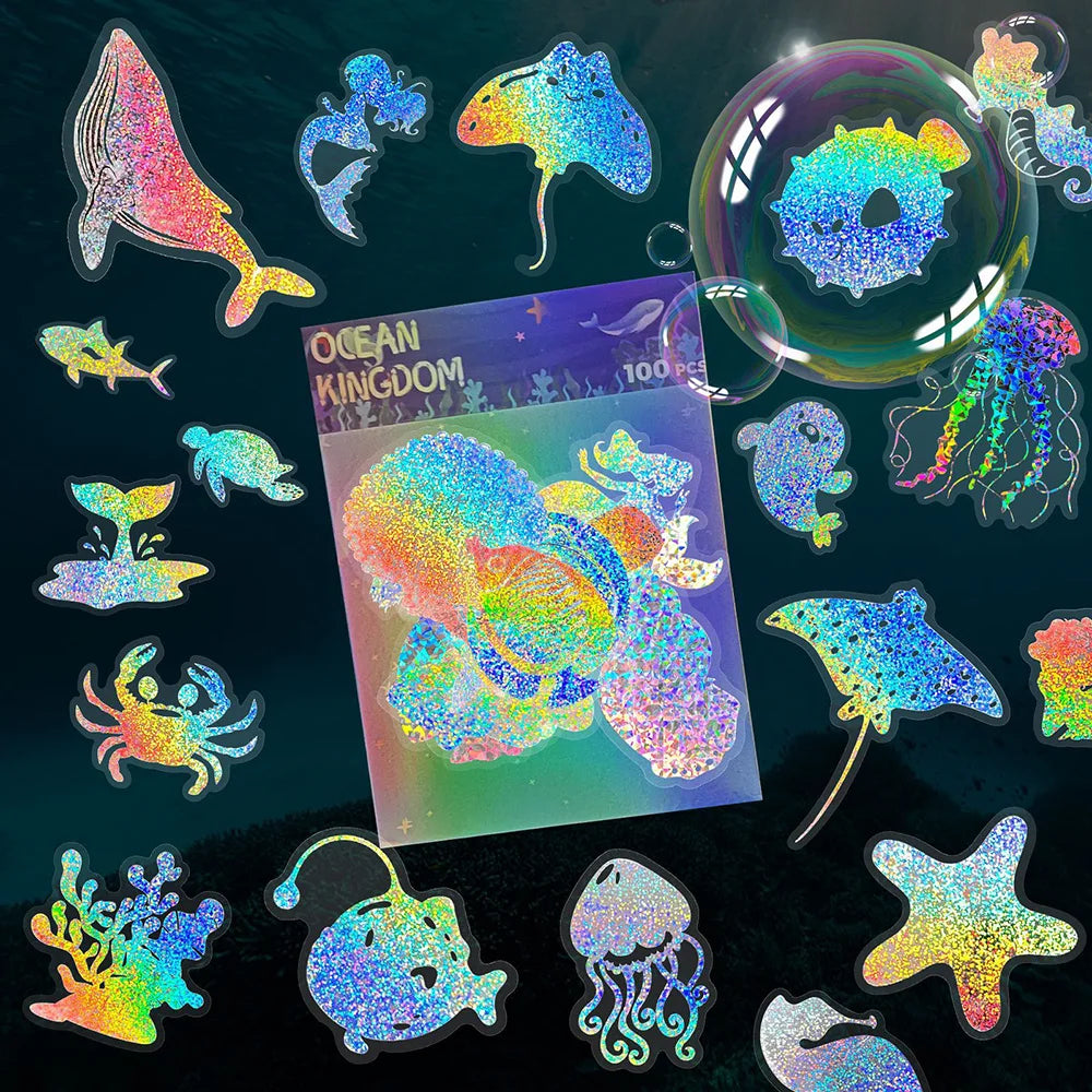 Wild Creatures Holographic Stickers