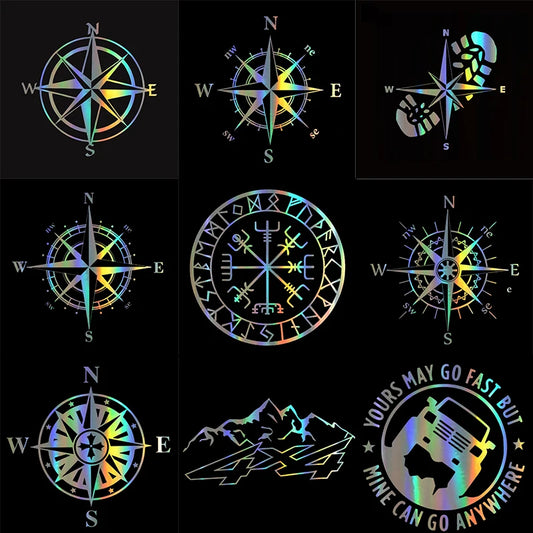 Motorcycle Holo Compass Decal