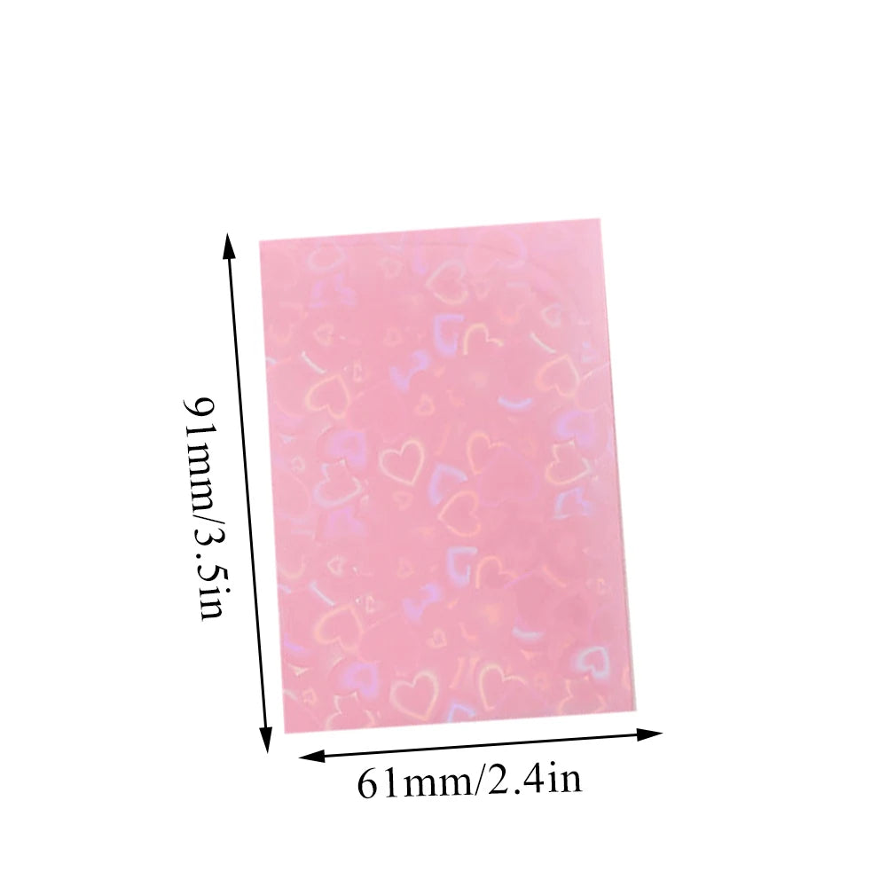 20pcs/pack Love Heart Holo 61mm*91mm Card Photocard Sleeves