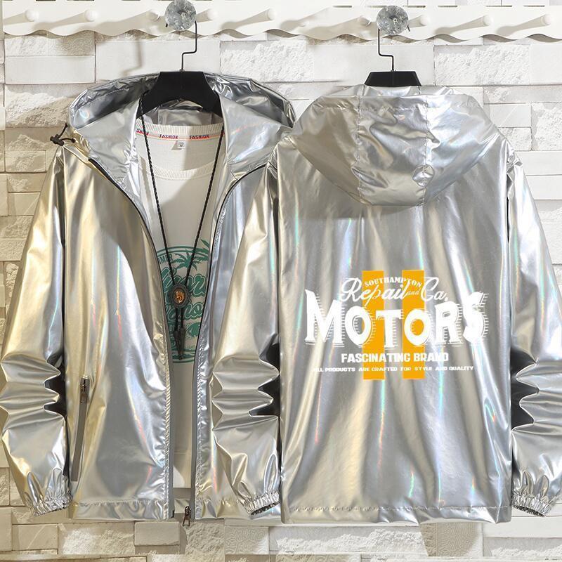 Holographic Windbreaker Bomber Jacket