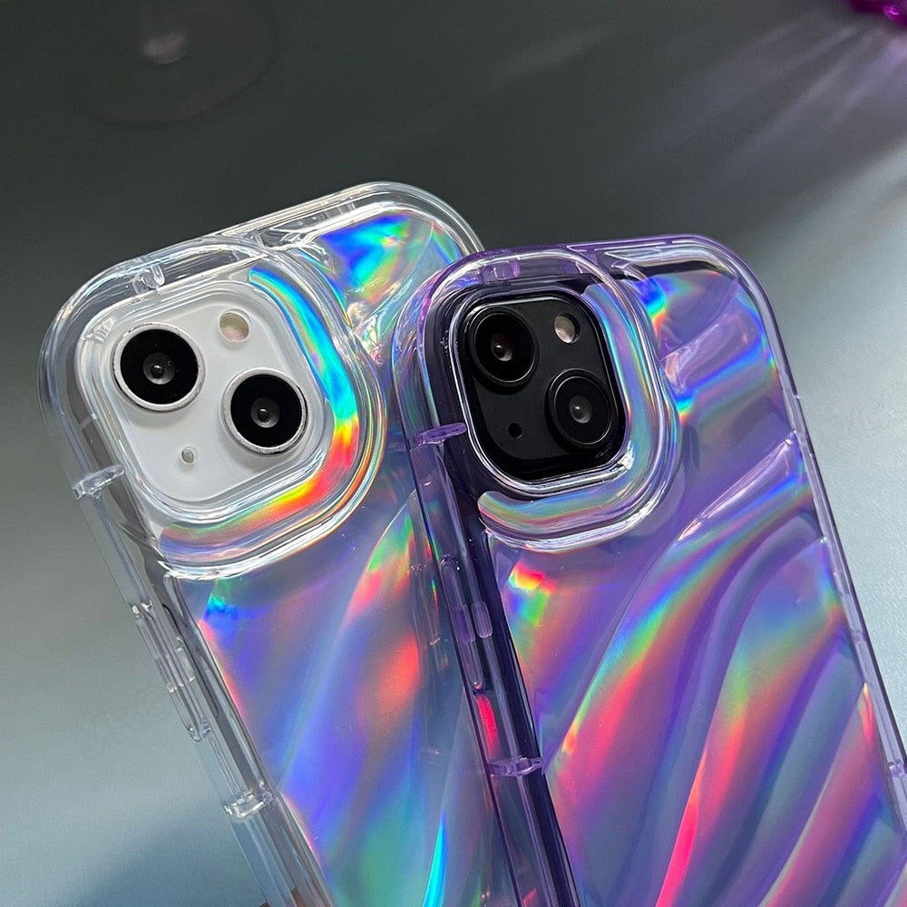 Holo Aurora Transparent Silicone iPhone Case