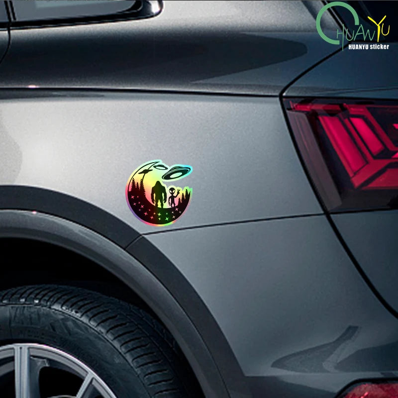 Sasquatch Alien UFO Vinyl Decal