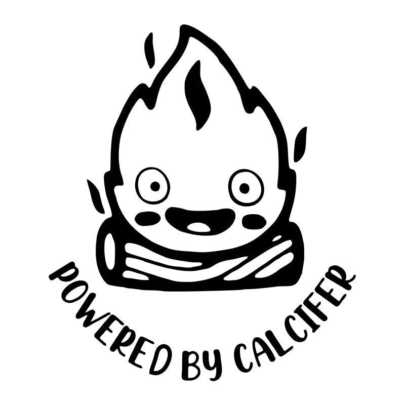 Powered by Calcifer Fuel Tank Cap Car Stickers