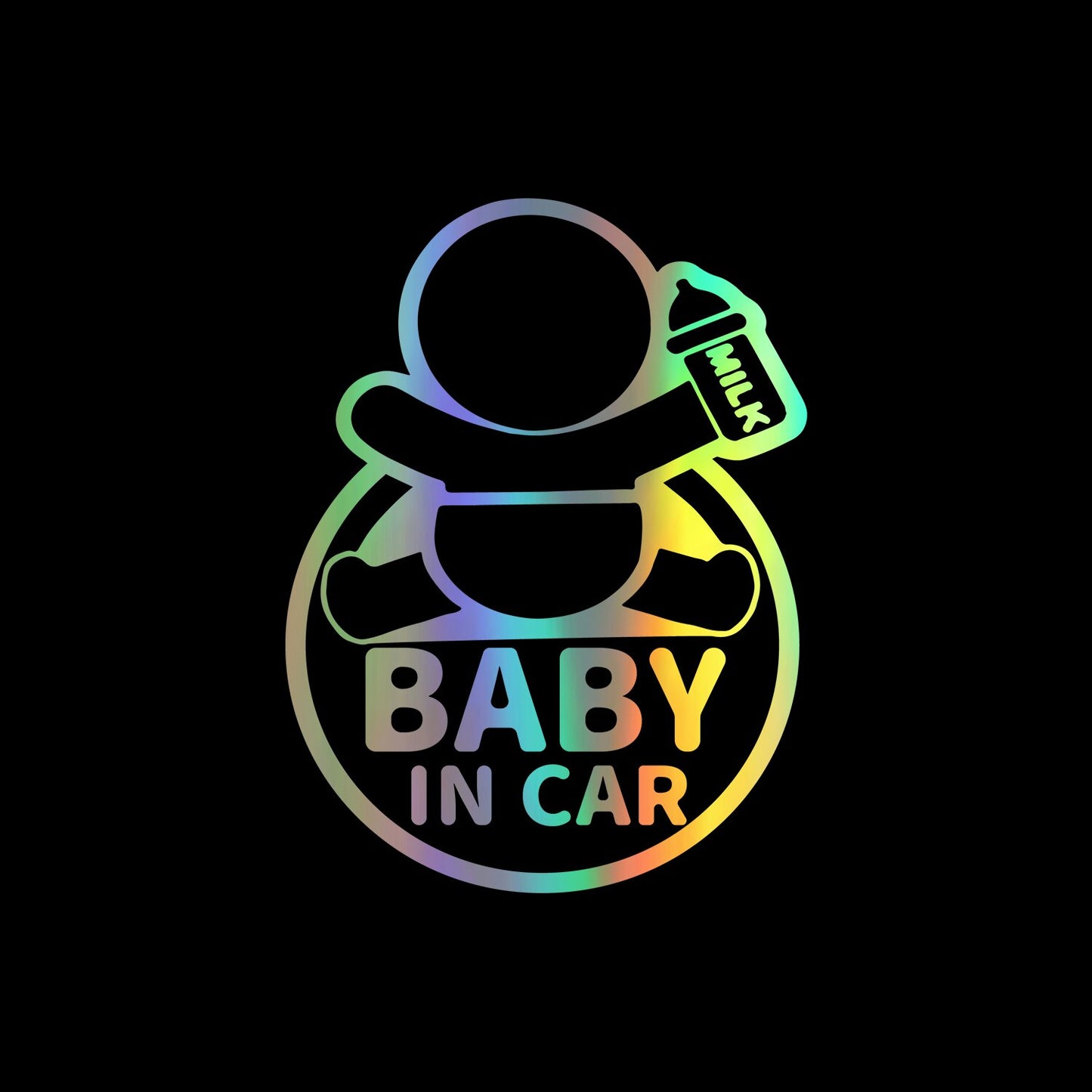 Holographic Baby/Kids On Board Car Vinyl Stickers