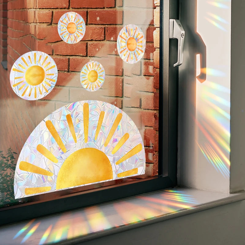 Rainbow Sun Catcher Window Glass Stickers