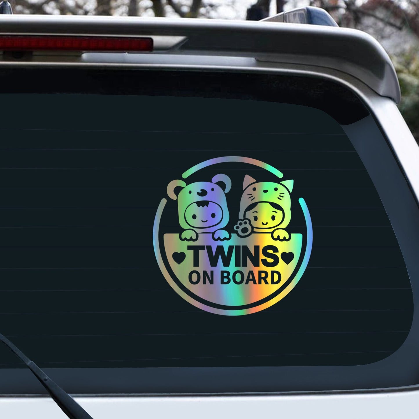 Holographic Baby/Kids On Board Car Vinyl Stickers