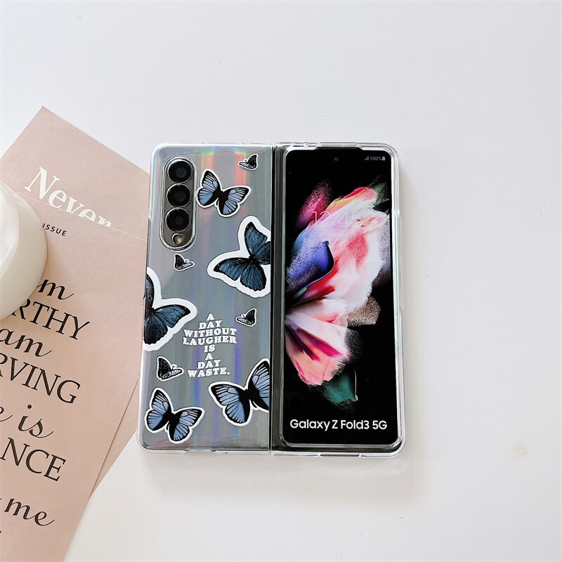 Holo Cute Butterfly Samsung Galaxy Z Fold 3 Case