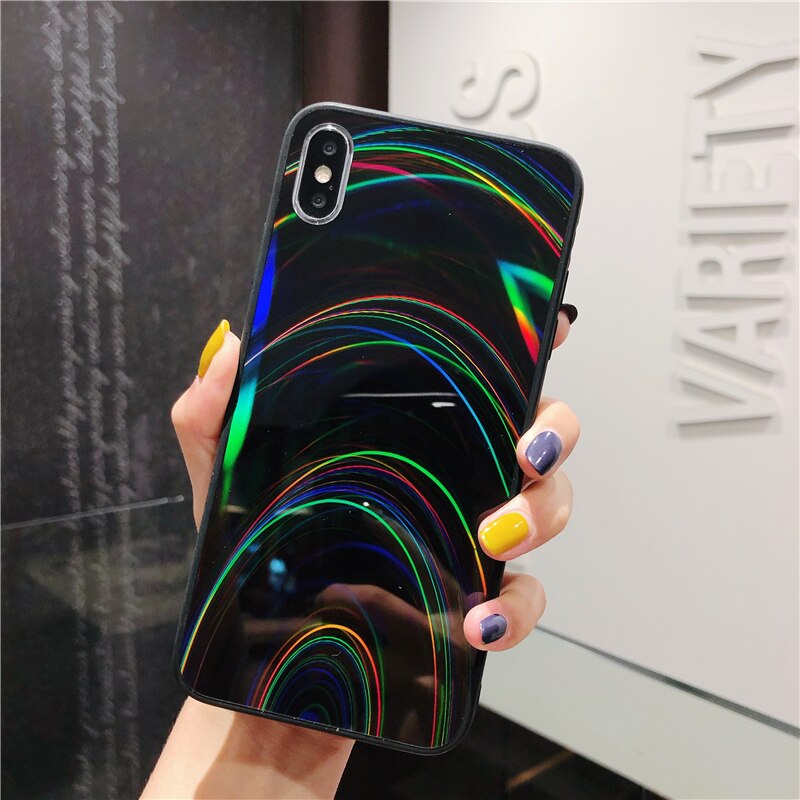 Holo Vibes Rainbow iPhone Case