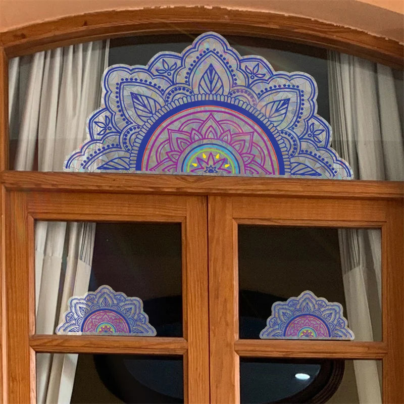 Mandala Lotus Sun catcher Stickers