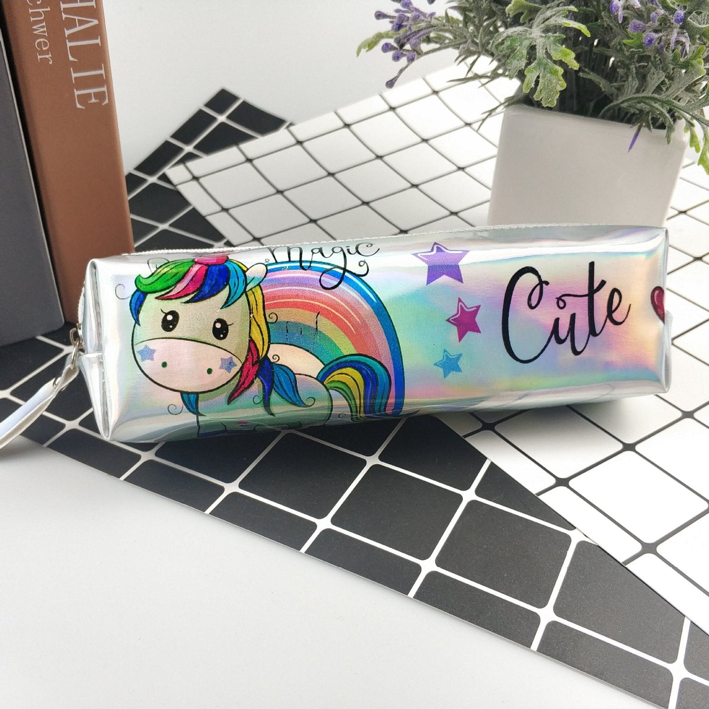 Holo Unicorn Mermaid Kawaii Pencil Case