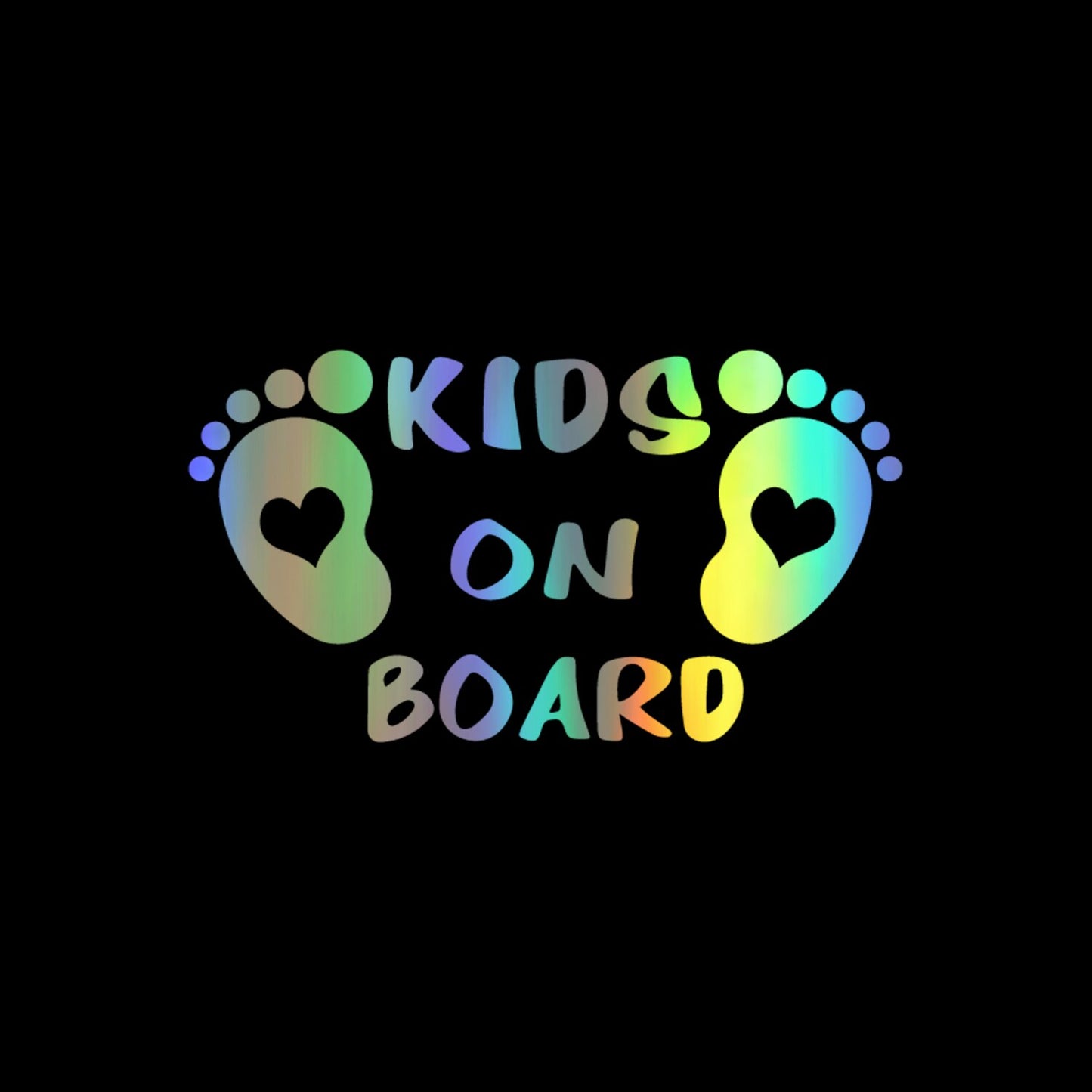 Holographic Baby/Kids On Board Car Vinyl Stickers