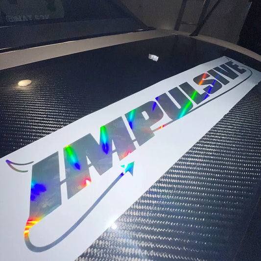 Impulsive Text Holographic Die Cut Vinyl Decal