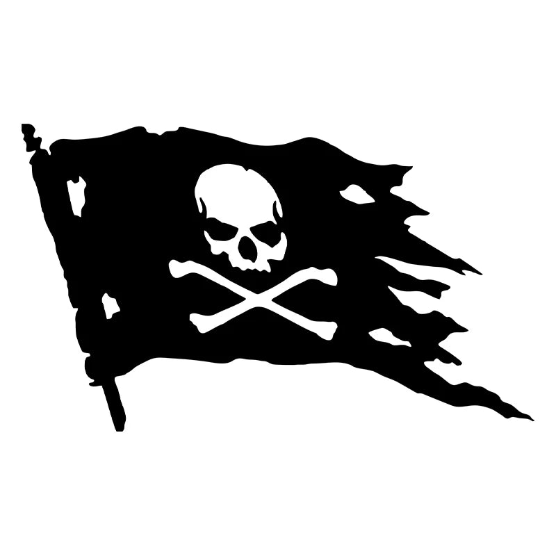 Holo Jolly Roger Pirate Flag Vinyl Sticker