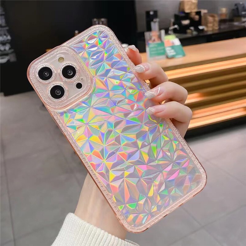 Holo Paper Diamond iPhone Case