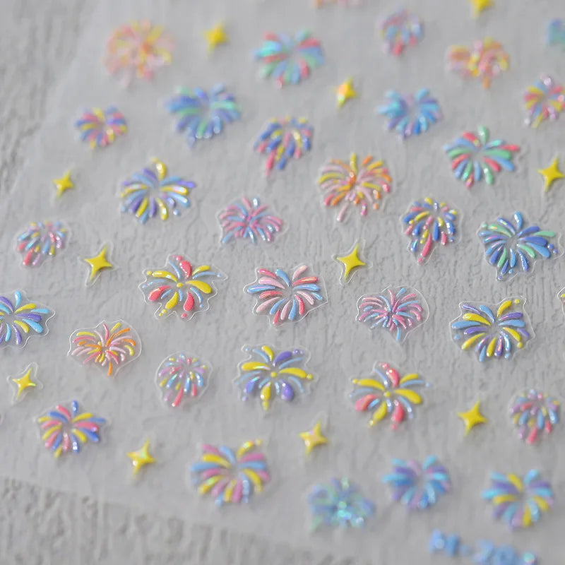 Sparkling Fireworks Romantic Self Adhesive Nail Art