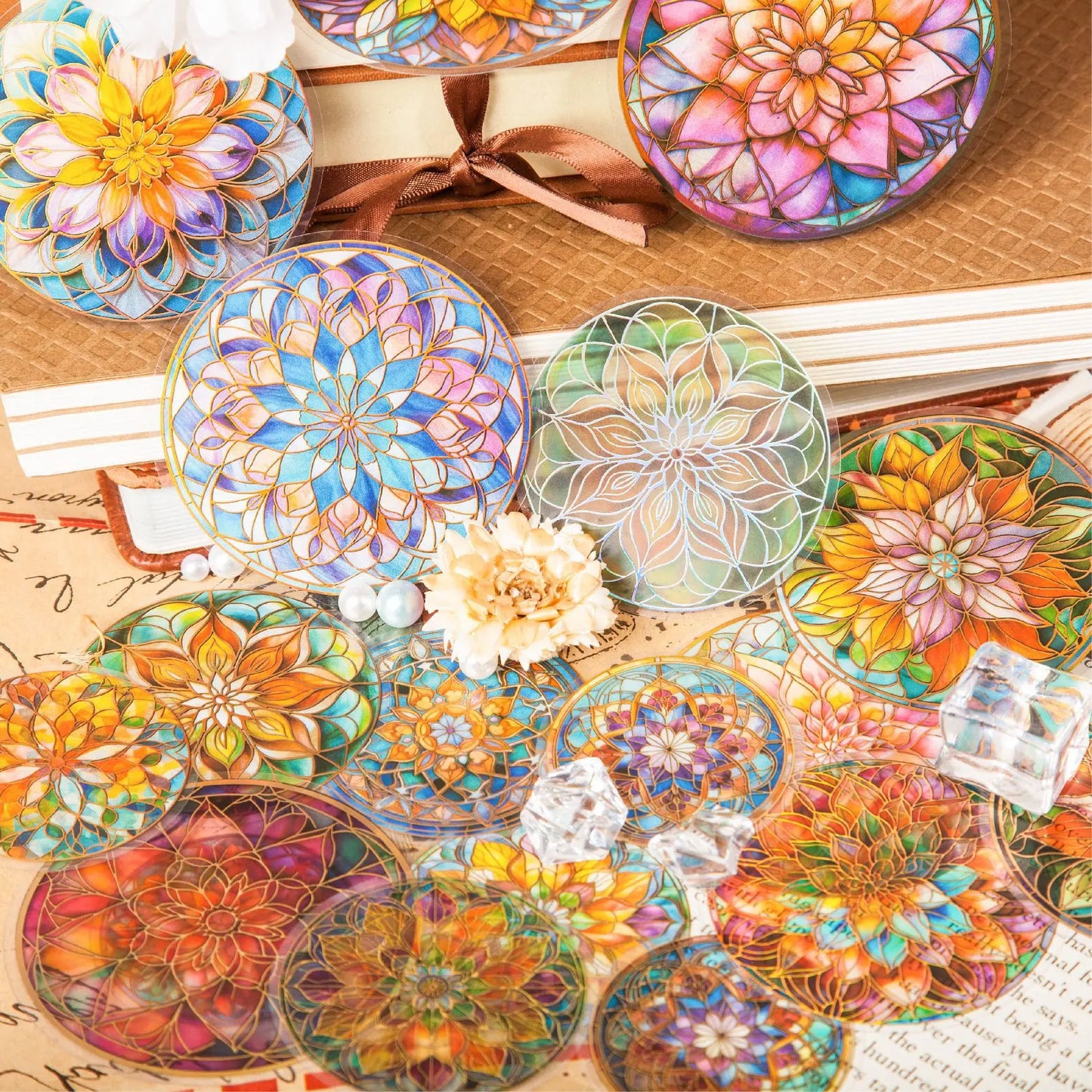 Kawaii Holo Mandala Craft Stickers