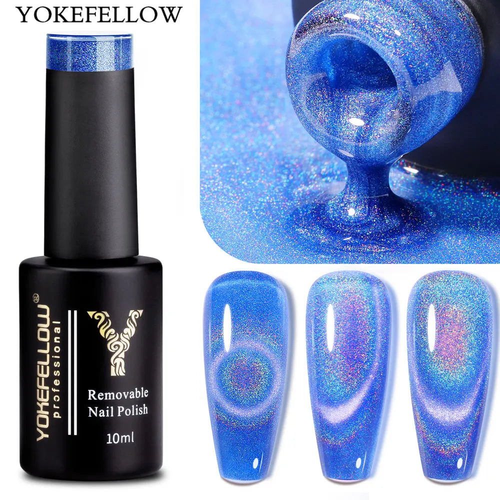 Holo Cat Eye Nail Gel Polish