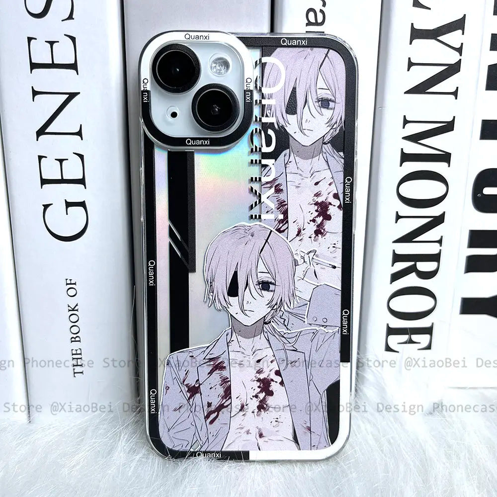 Holo Chainsaw Man iPhone Case