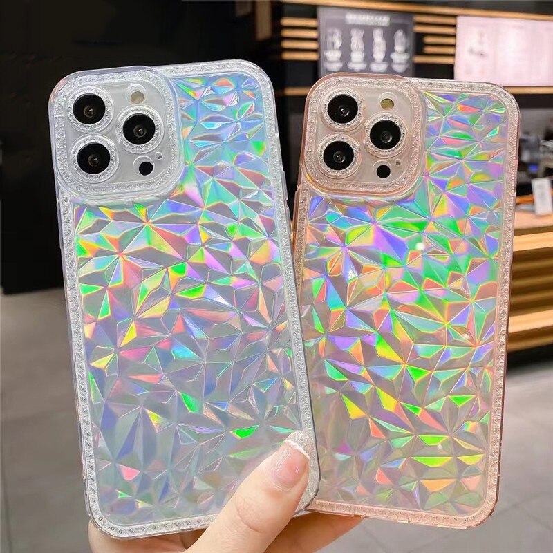 Holo Paper Diamond iPhone Case