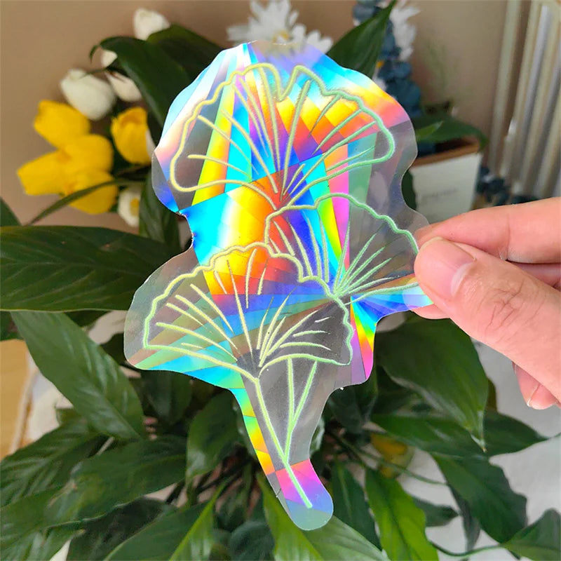 Holo Cat, Moth, Energy Sun-catcher Prisms Sticker Decals