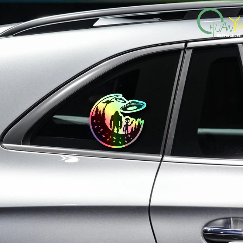 Sasquatch Alien UFO Vinyl Decal