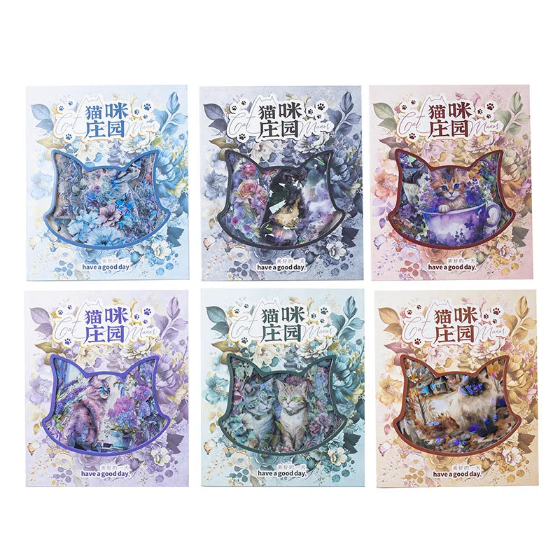 Kawaii Cat Manor Holo Stickers