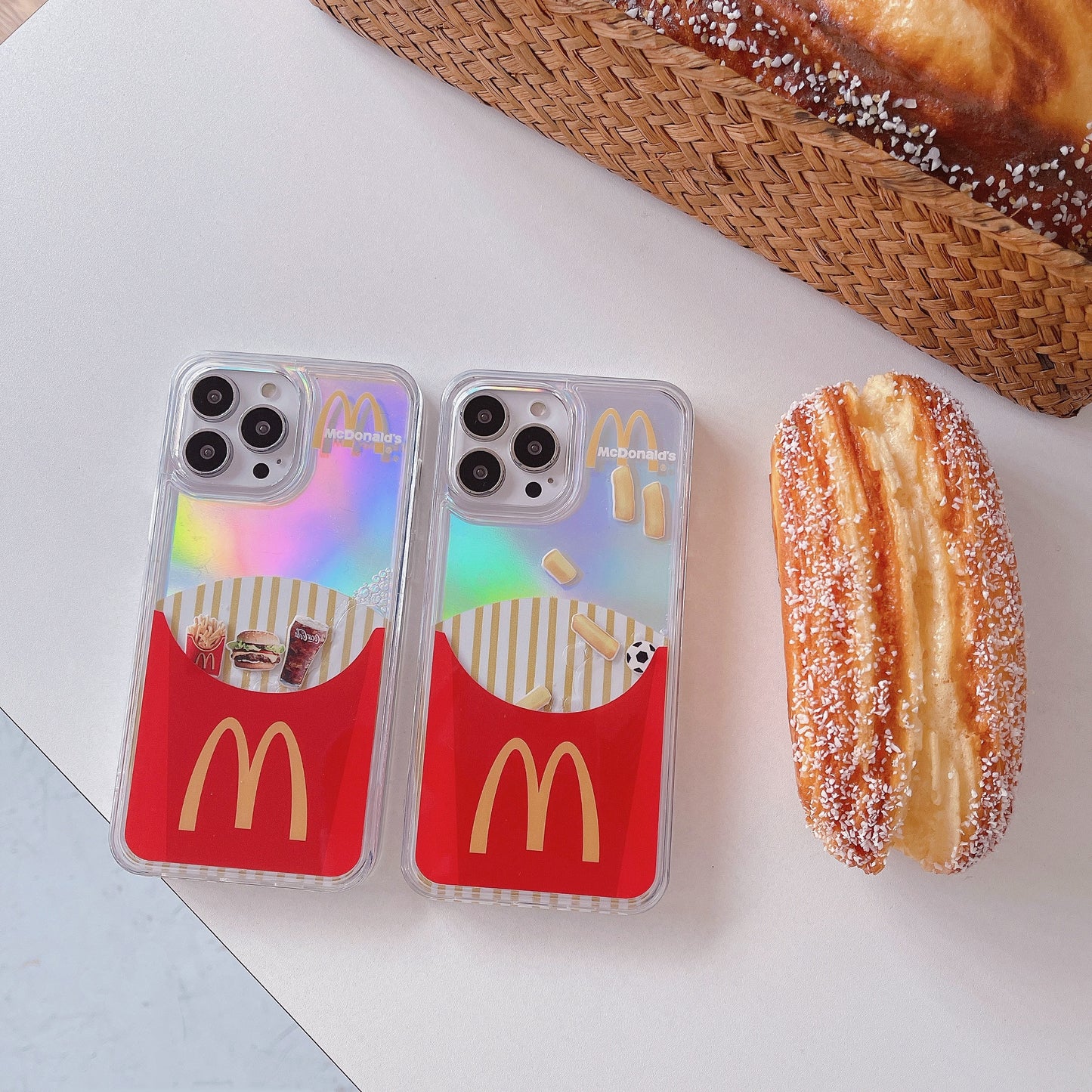 Holo 3D hamburger iPhone Case