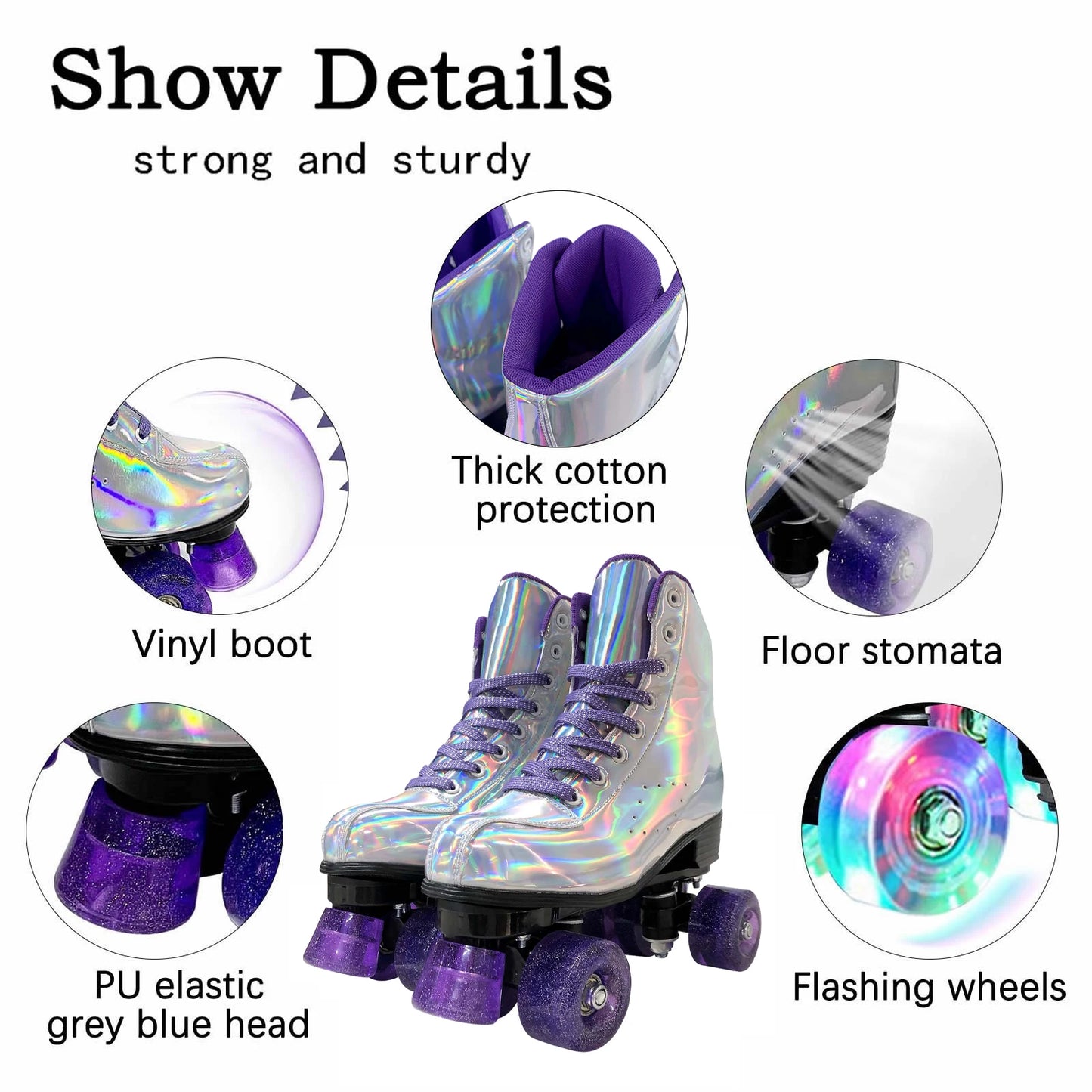 Holo Professional Quad Roller Skates 4-Wheel