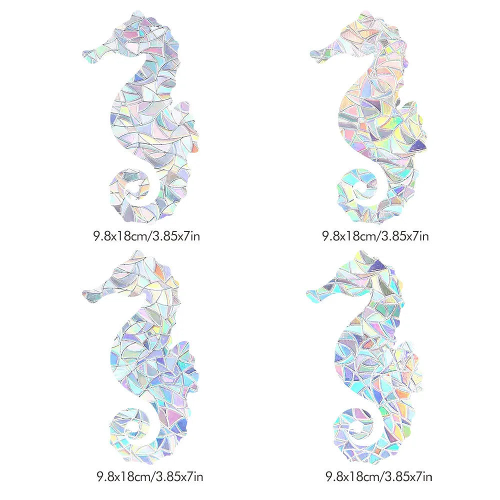 Holo Seahorse Sun-catcher Stickers For Glass Window Decal