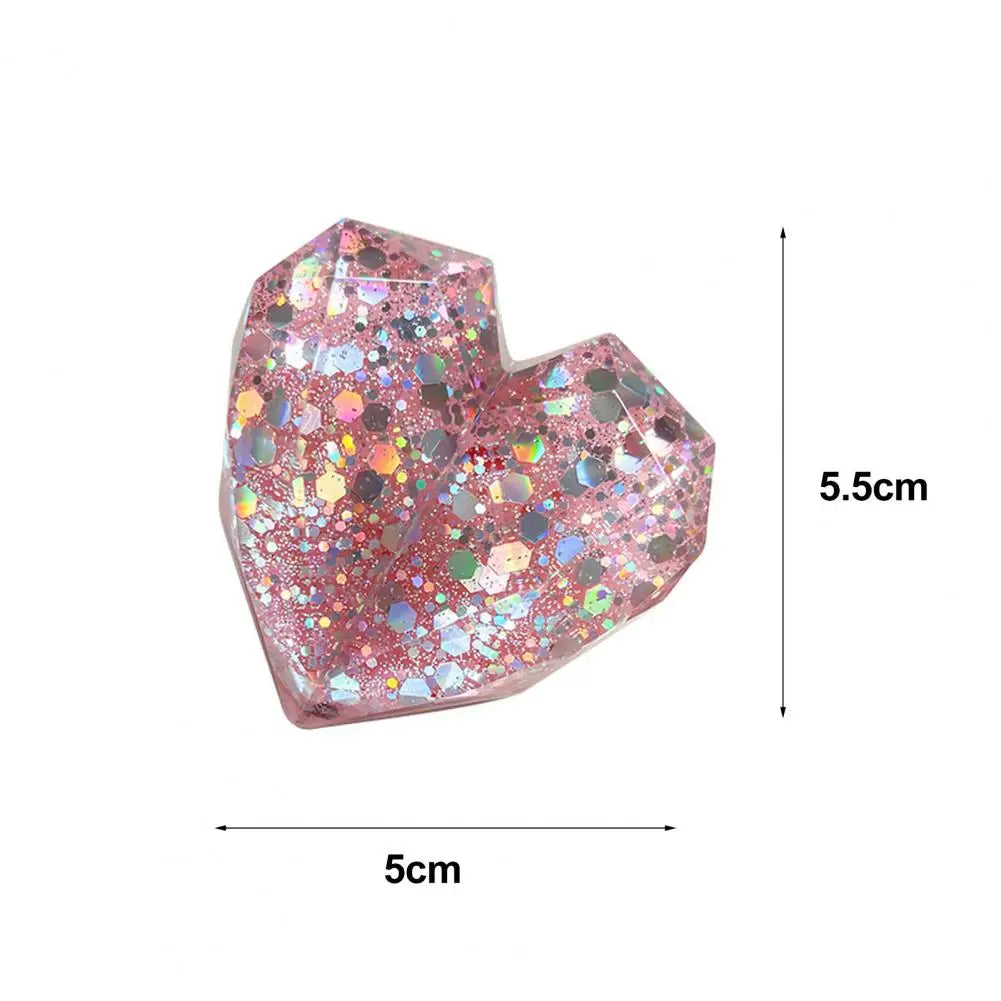 Cute Epoxy Holo Love Heart Phone Grip