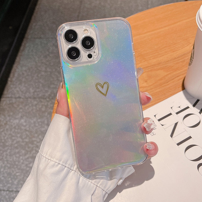 Holographic Heart iPhone Case