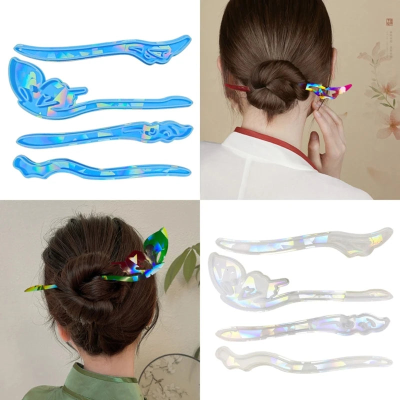 Holo Hairpin Epoxy Resin Molds DIY Hair Chopsticks