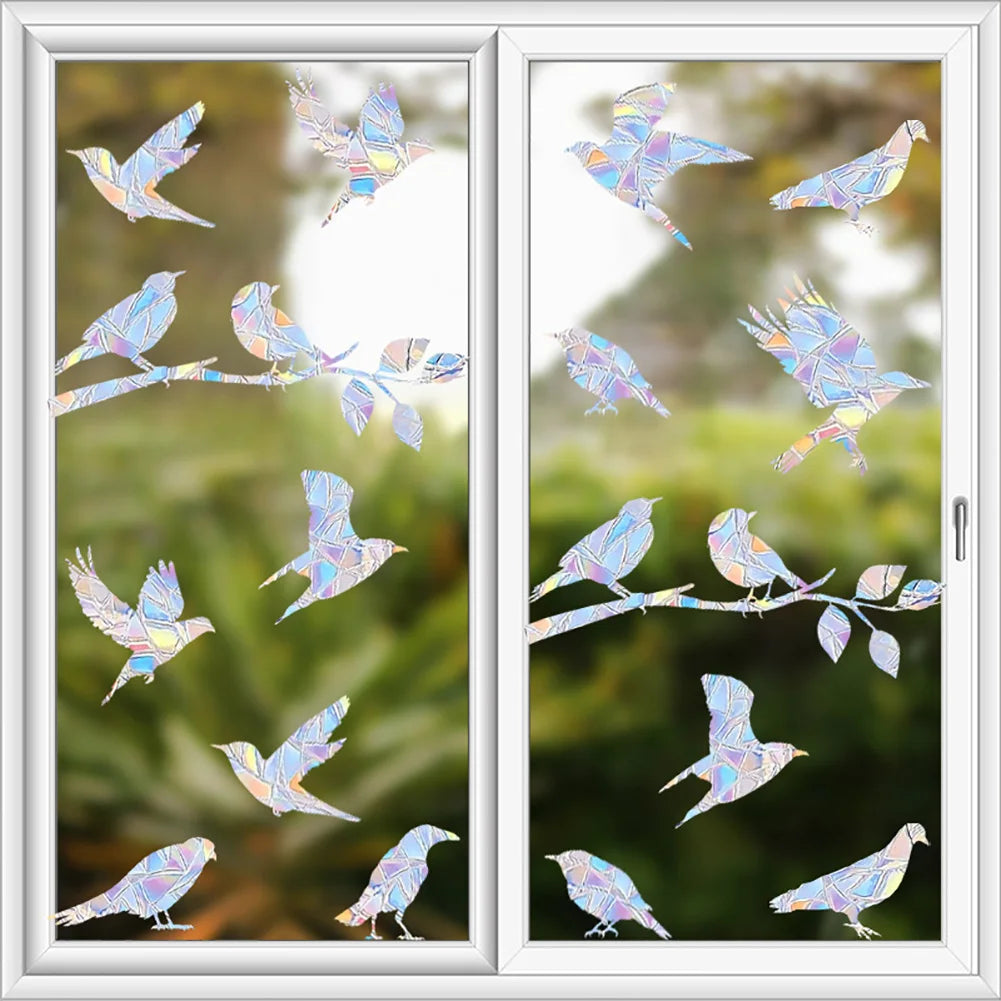 Bird Rainbow Suncatcher Window Stickers