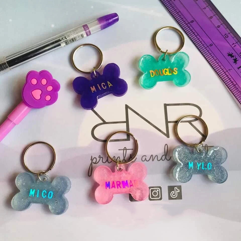 Dog Tag Bone Keychain Silicone Mould