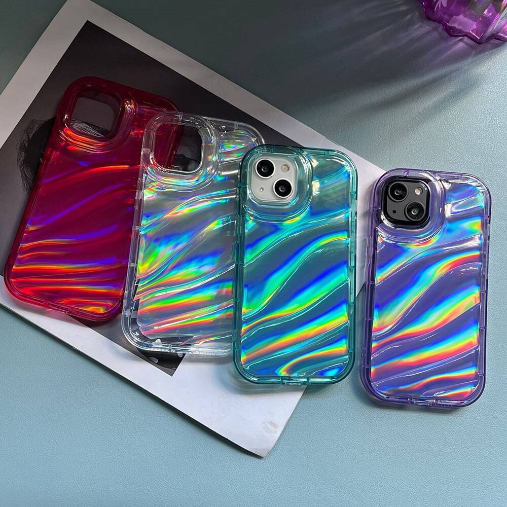 Holo Aurora Transparent Silicone iPhone Case