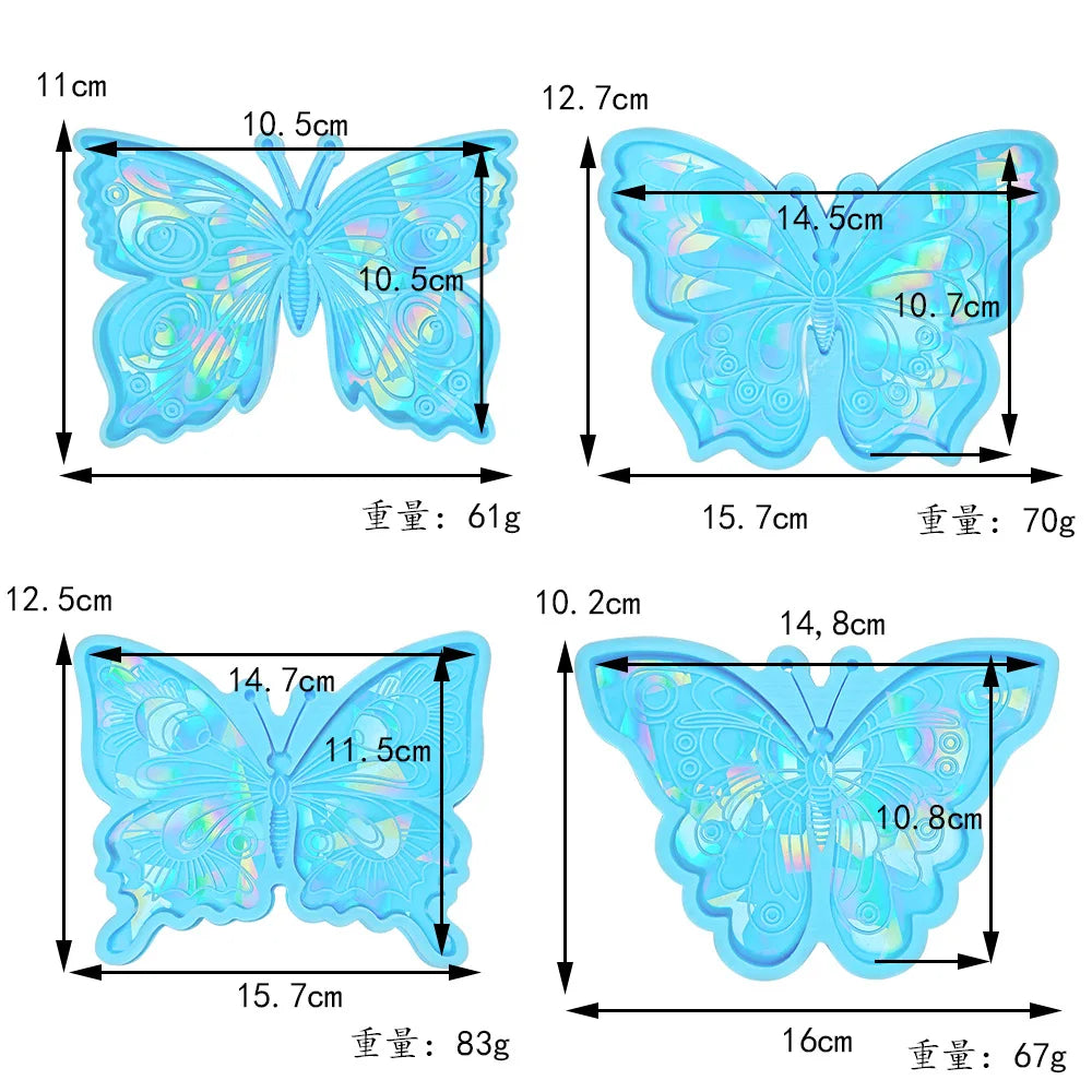 Holographic Laser Butterfly Silicone Mold DIY