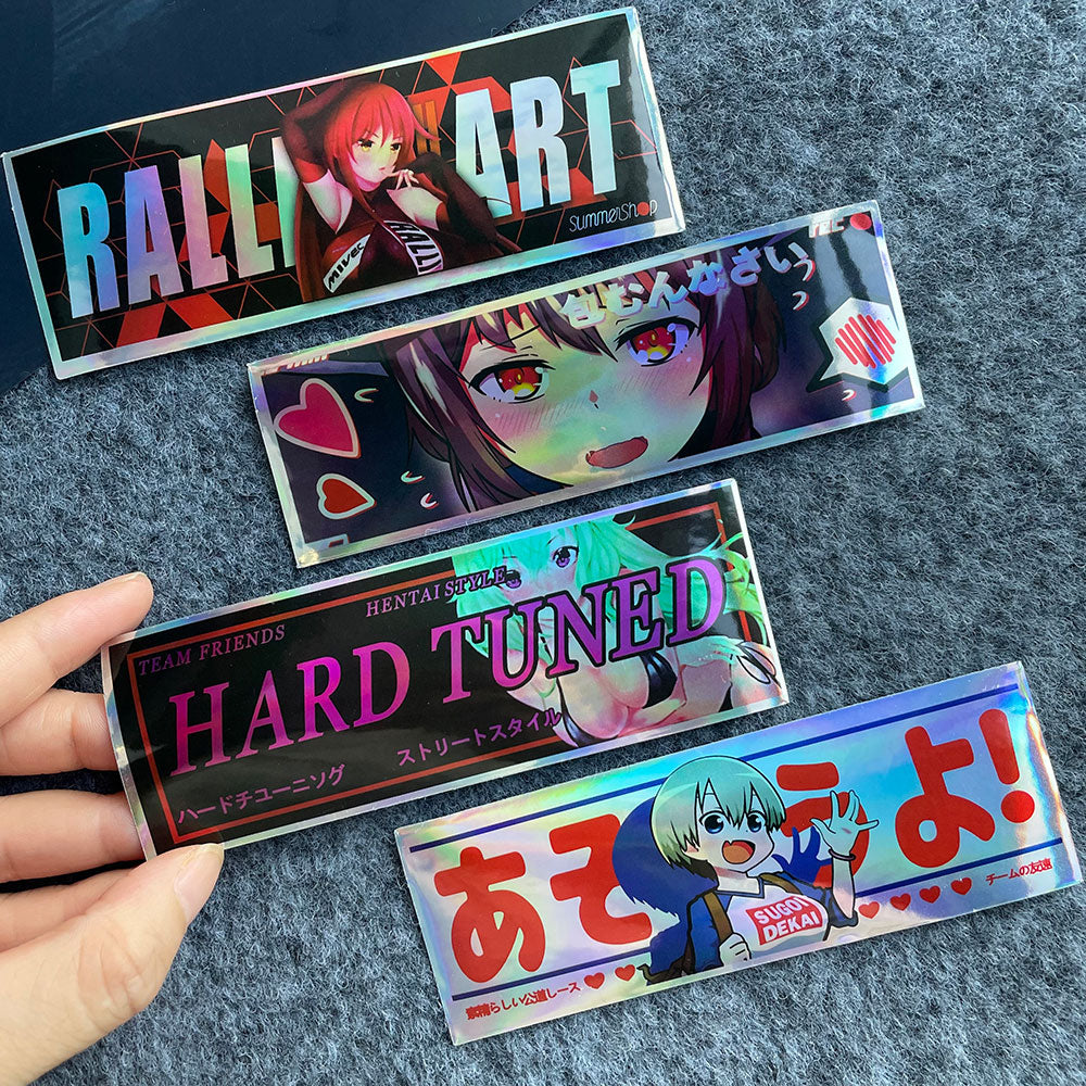 Binary Modification Girl Holographic Car Stickers