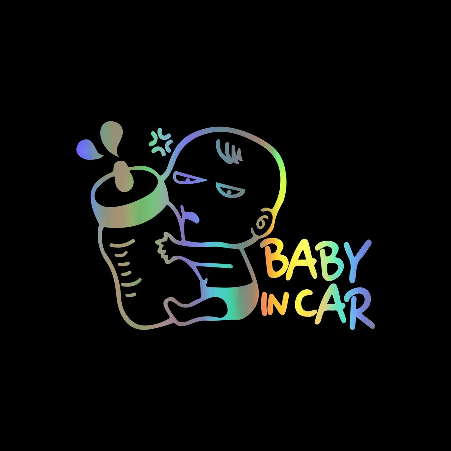 Holographic Baby/Kids On Board Car Vinyl Stickers