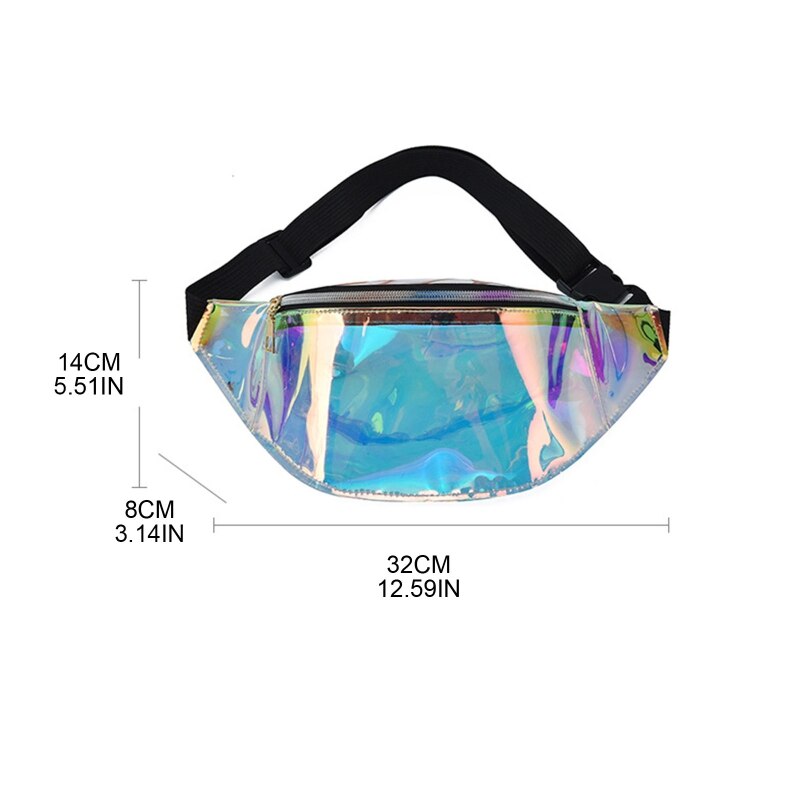 Iridescent PVC Translucent Fanny Pack