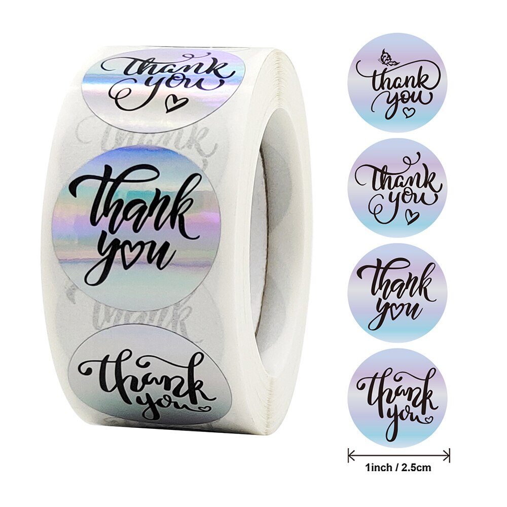 Holo Thank You Stickers