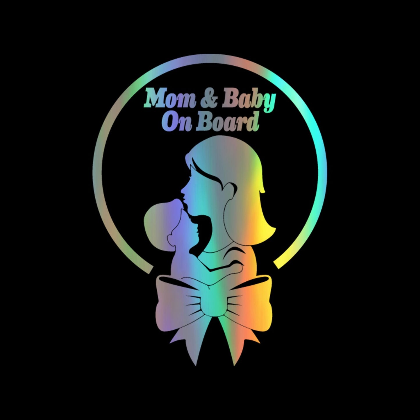 Holographic Baby/Kids On Board Car Vinyl Stickers