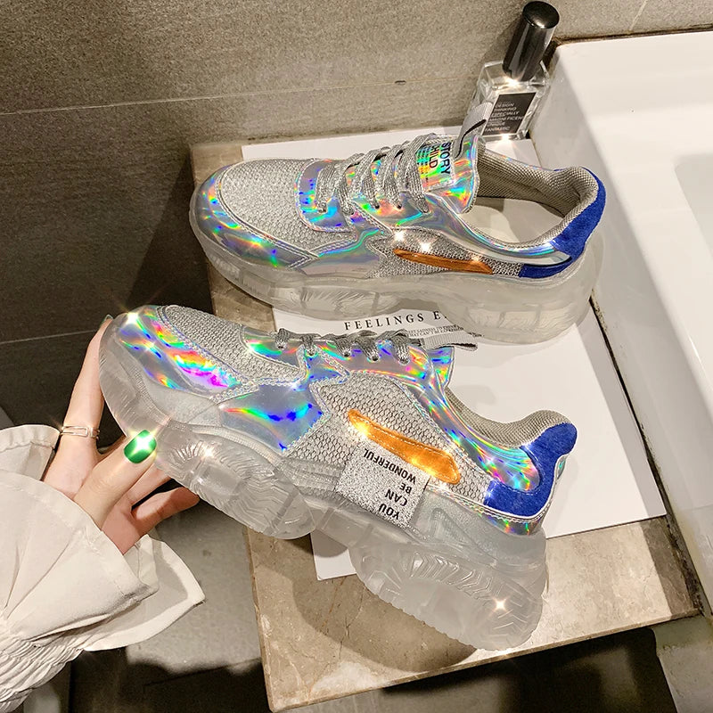 Holographic Transparent Sneakers