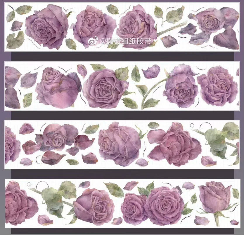 Purple Rose Holo Washi Tape